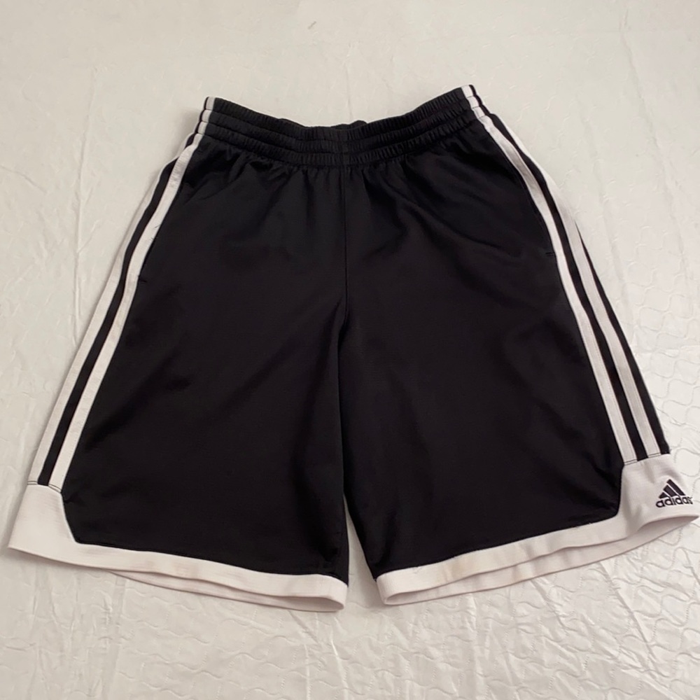Adidas black and white soccer shorts M = 10/12